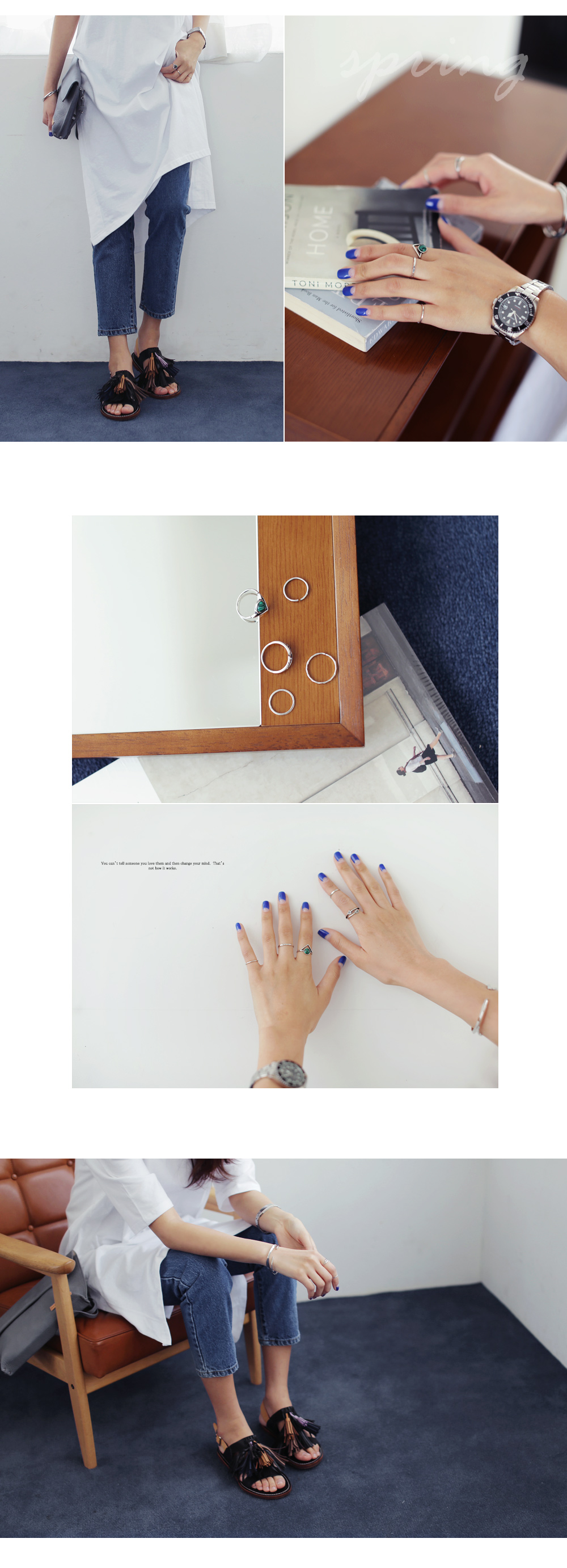 グリーンストーン5セットリング・全1色 | DHOLIC | 詳細画像7