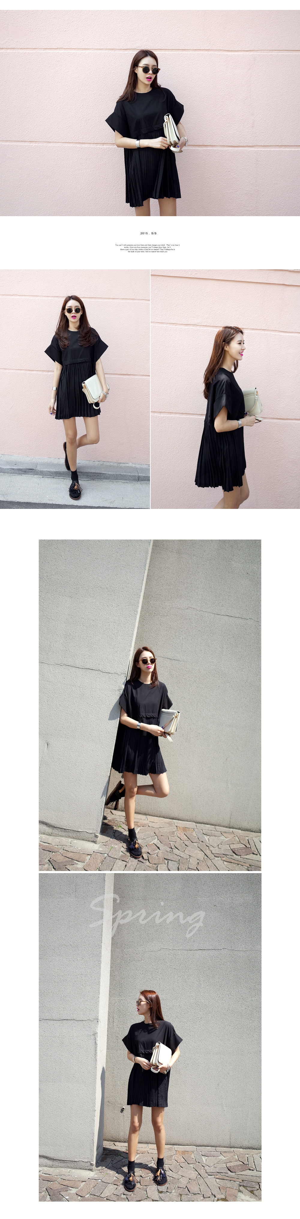 切替プリーツミニワンピース・全2色 | DHOLIC | 詳細画像5