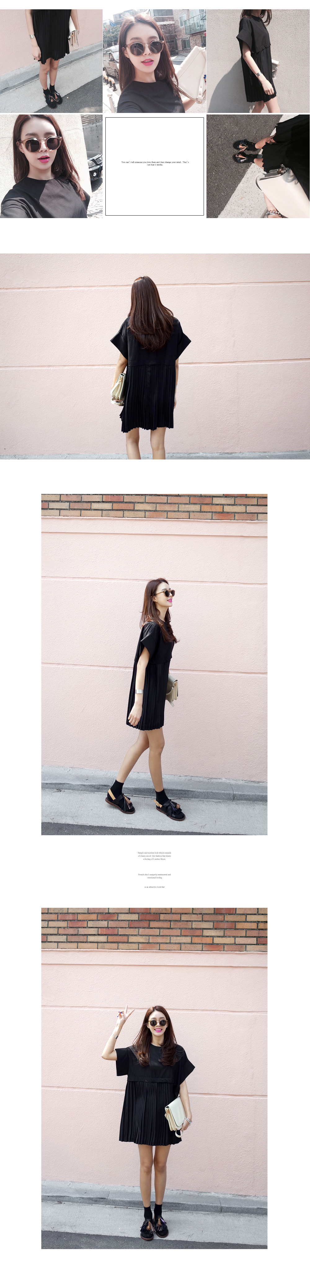 切替プリーツミニワンピース・全2色 | DHOLIC | 詳細画像6