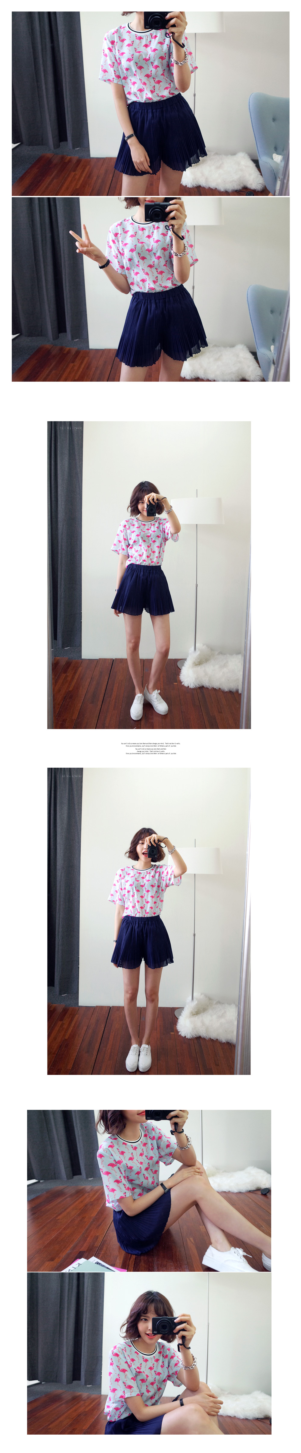 <font color=red><b>●●雑誌JELLY9月号掲載●●</b></font>シフォンプリーツショートパンツ・全2色 | DHOLIC | 詳細画像8