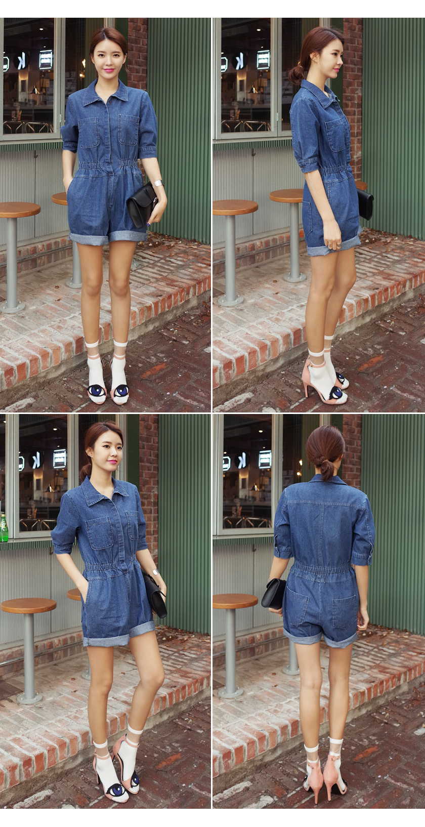 <font color=red><b>●●雑誌ViVi8月号掲載●●</b></font>ブルーデニムオールインワン・全1色 | DHOLIC | 詳細画像9