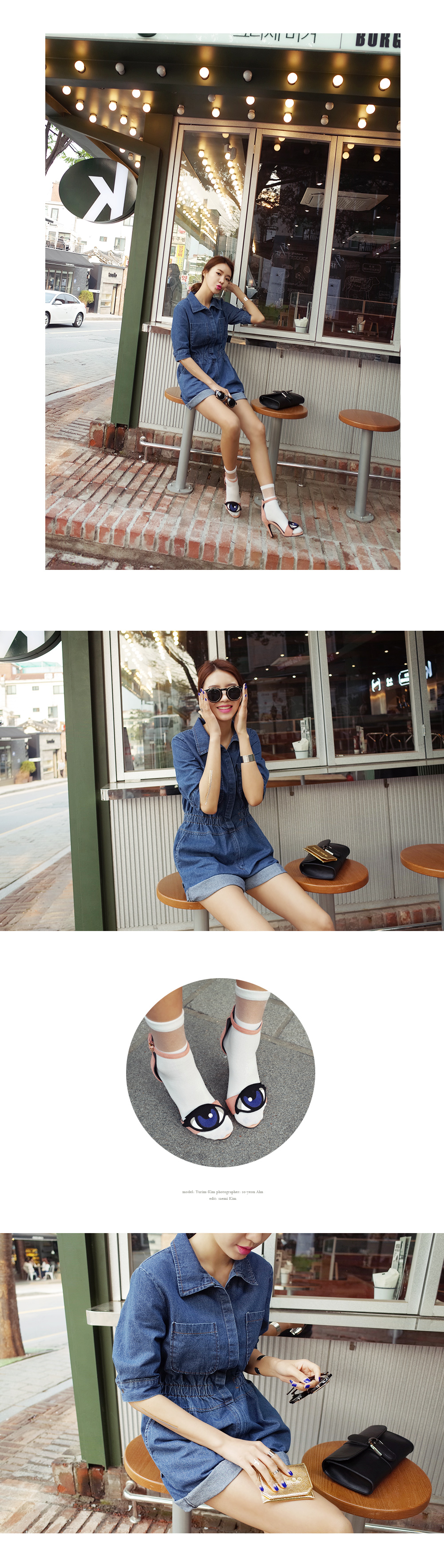 <font color=red><b>●●雑誌ViVi8月号掲載●●</b></font>ブルーデニムオールインワン・全1色 | DHOLIC | 詳細画像8