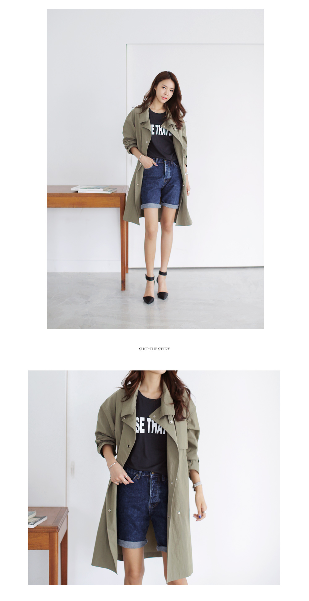 DHOLIC♡ハイネックブークオーバーコート♡クリームカラー シルバーボタンハイネックコート・全3色 | レディース
