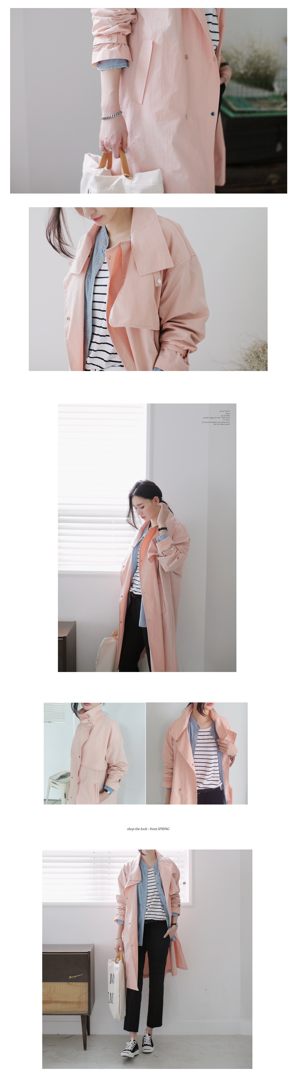 DHOLIC♡ハイネックブークオーバーコート♡クリームカラー シルバーボタンハイネックコート・全3色 | レディース