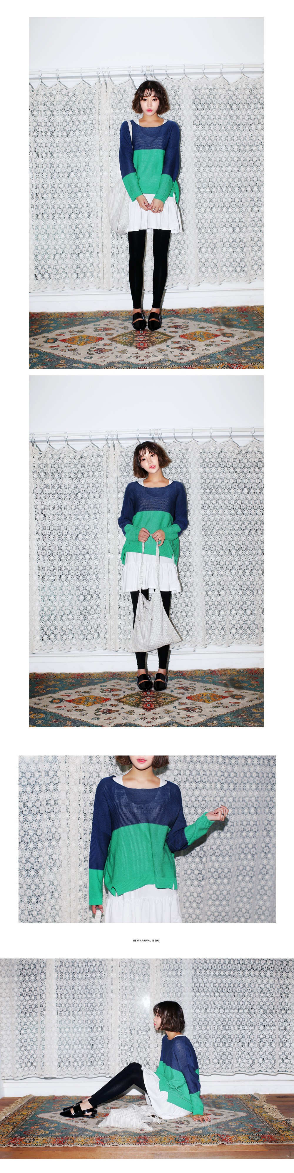 配色シースルーサマーニット・全4色 | DHOLIC | 詳細画像3