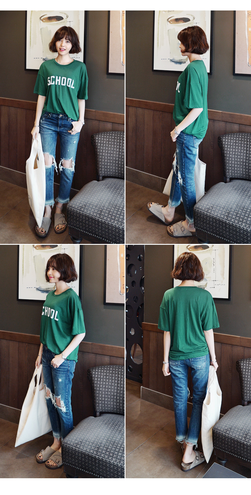 SCHOOLロゴ半袖Tシャツ・全4色 | DHOLIC | 詳細画像18