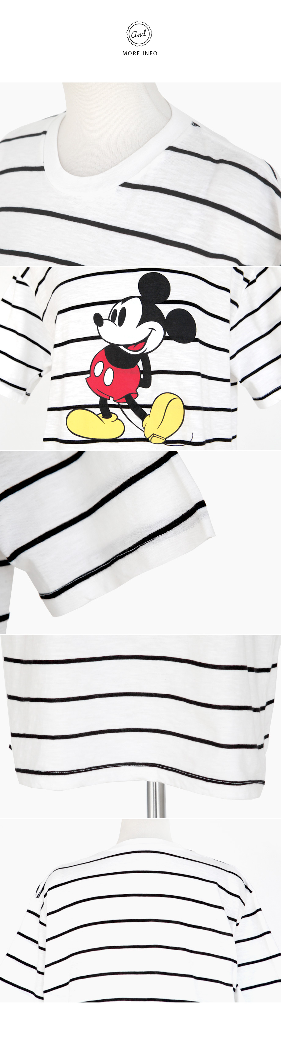 ミッキープリントボーダーTシャツ・全2色 | DHOLIC | 詳細画像14