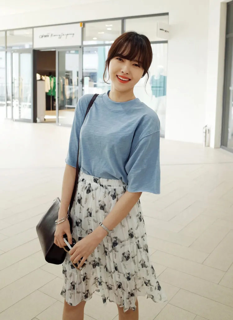 ラフカットクロップドルーズフィットTシャツ・全5色 | DHOLIC | 詳細画像1