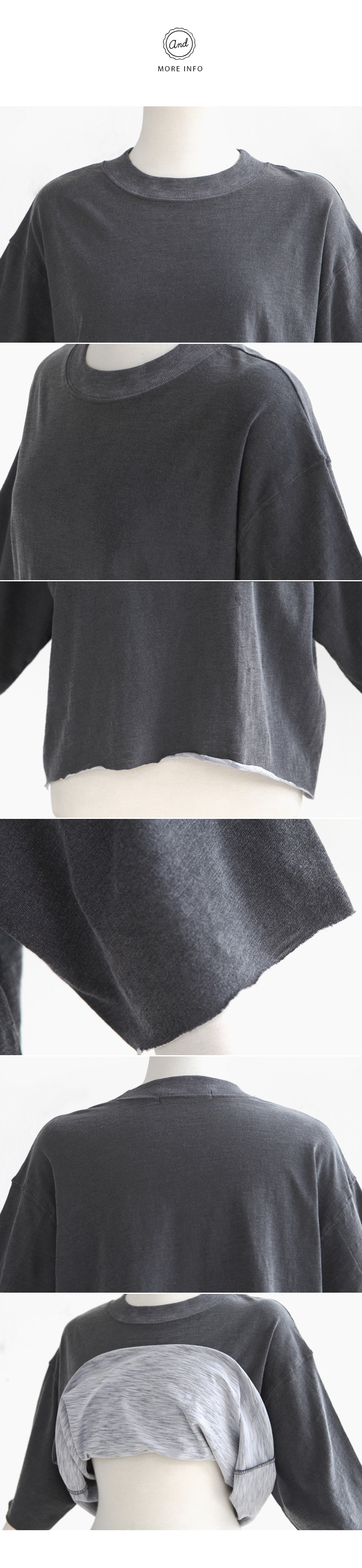 ラフカットクロップドルーズフィットTシャツ・全5色 | DHOLIC | 詳細画像11