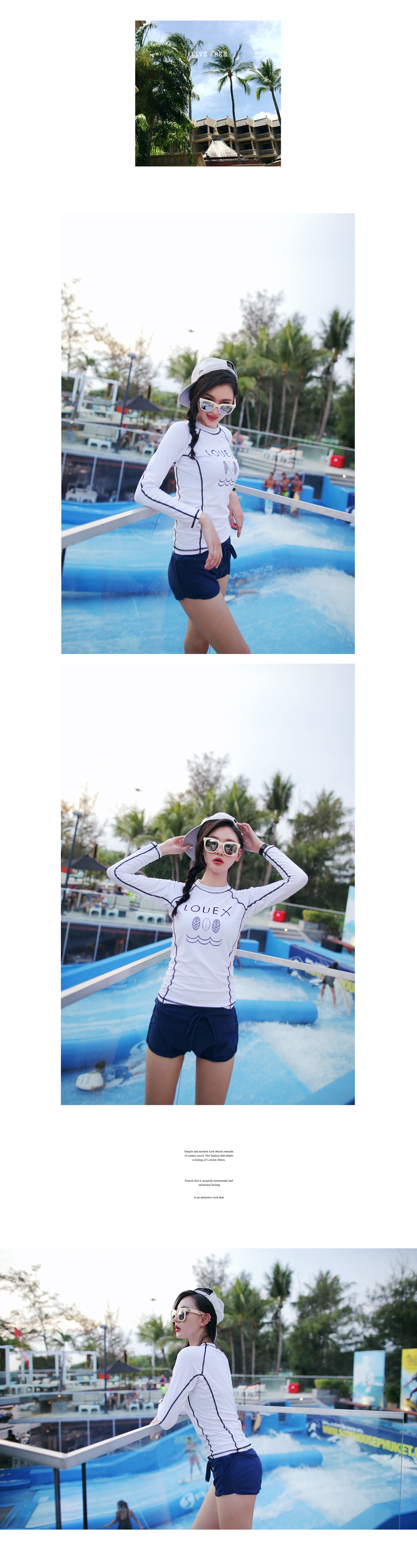 UPF50＋LOUEXロゴラッシュガード・全4色 | DHOLIC | 詳細画像14