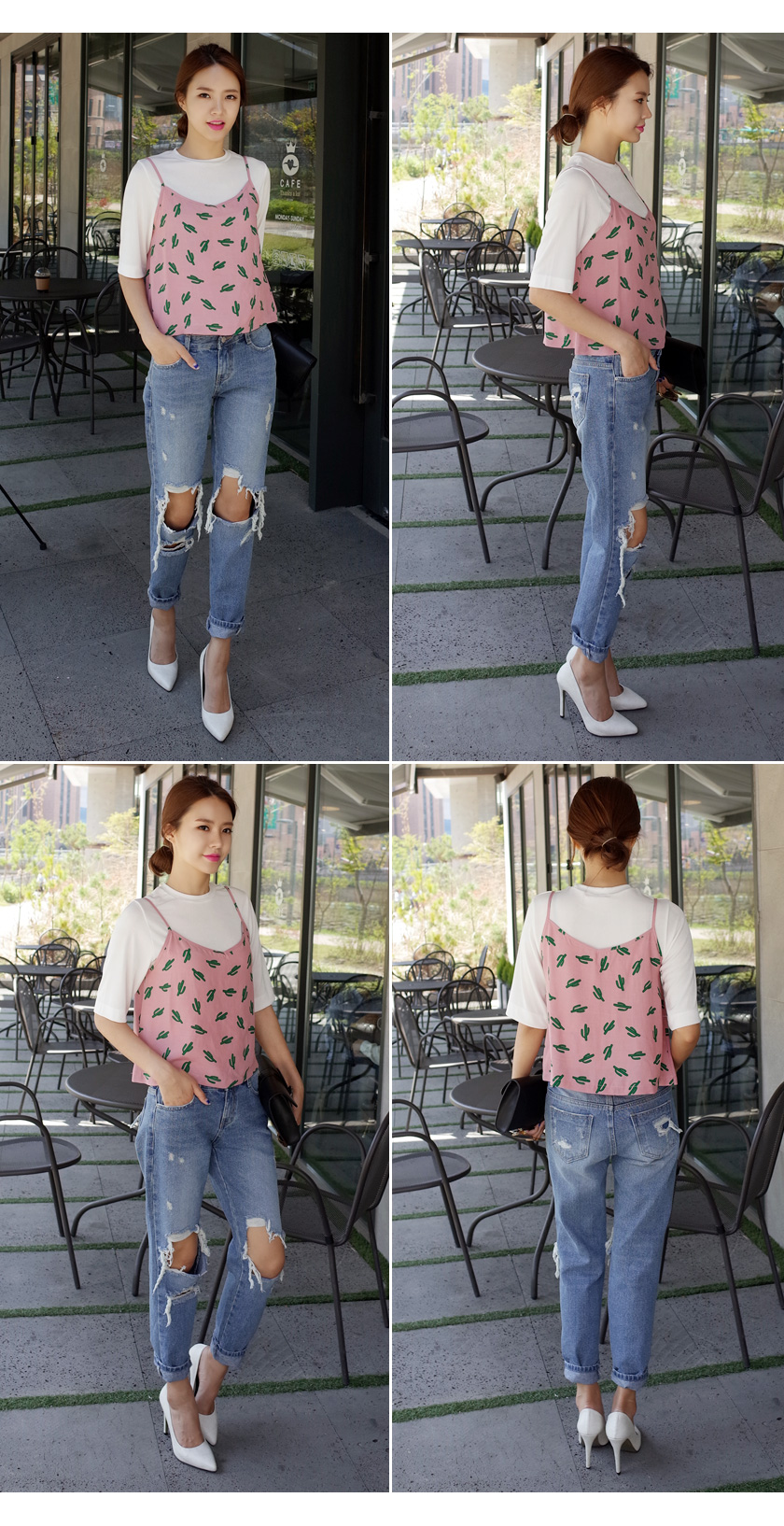 <font color=red><b>●●雑誌Seventeen9月号/ViVi9月号掲載●●</b></font>サボテン柄キャミソール・全3色 | DHOLIC | 詳細画像9