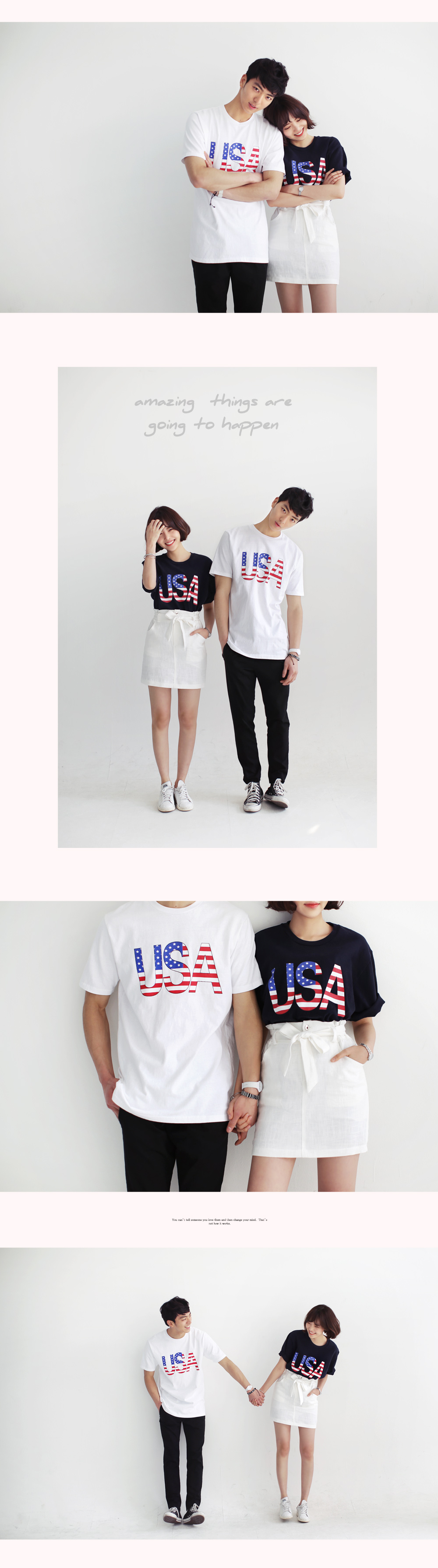 USA星条旗ロゴプリントTシャツ・全2色 | DHOLIC | 詳細画像2