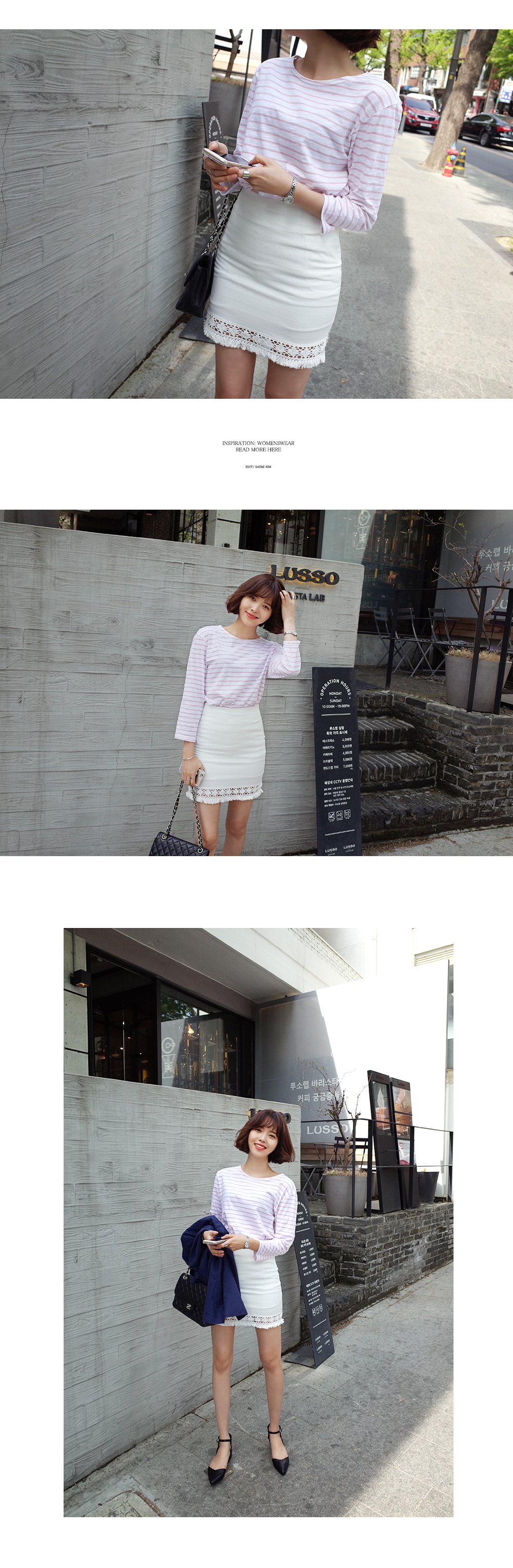 ソフトカラーボーダーTシャツ・全4色 | DHOLIC | 詳細画像11