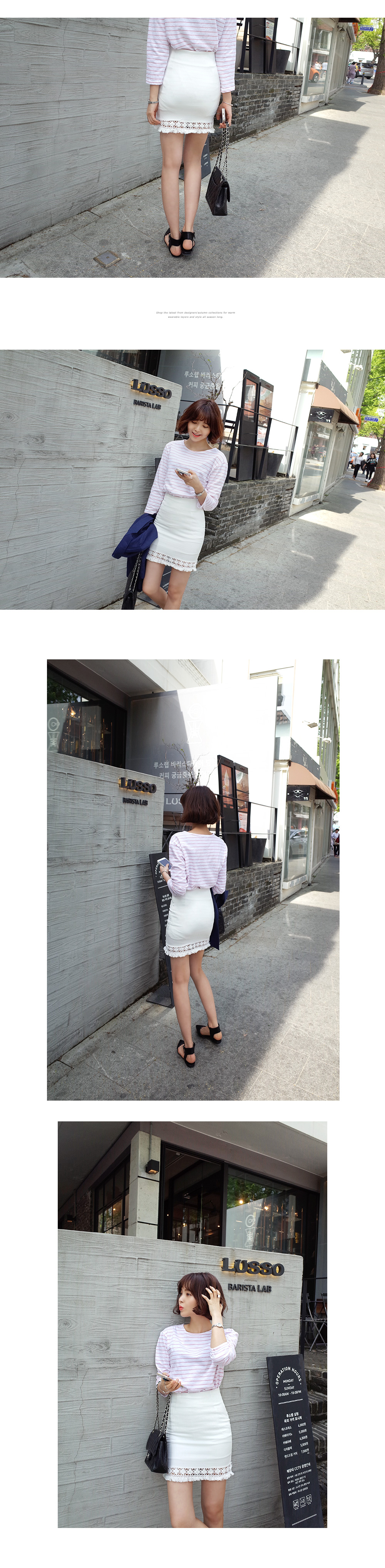 ソフトカラーボーダーTシャツ・全4色 | DHOLIC | 詳細画像12