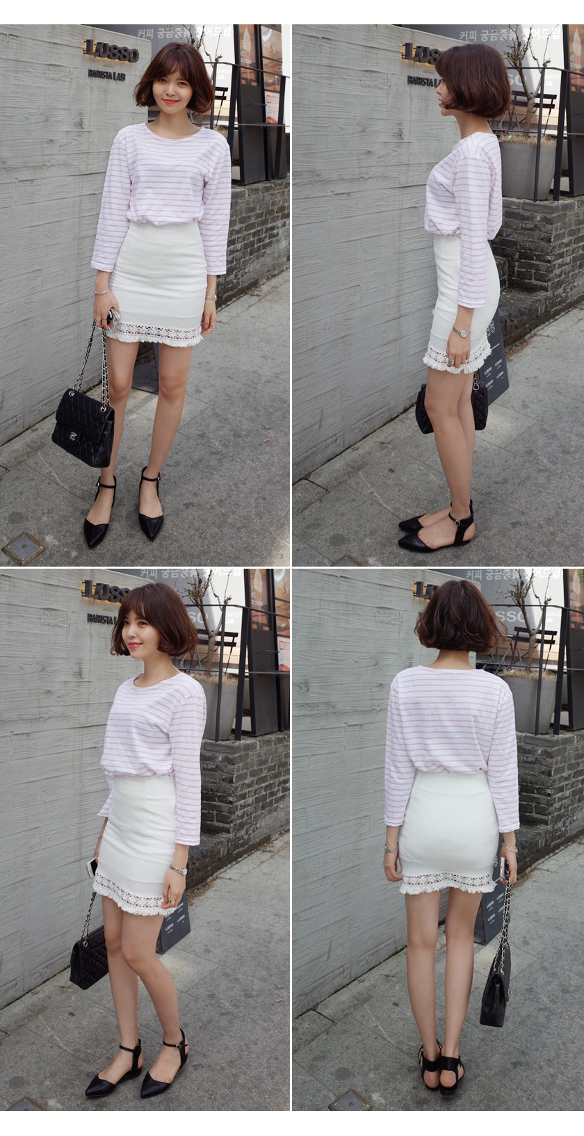 ソフトカラーボーダーTシャツ・全4色 | DHOLIC | 詳細画像13