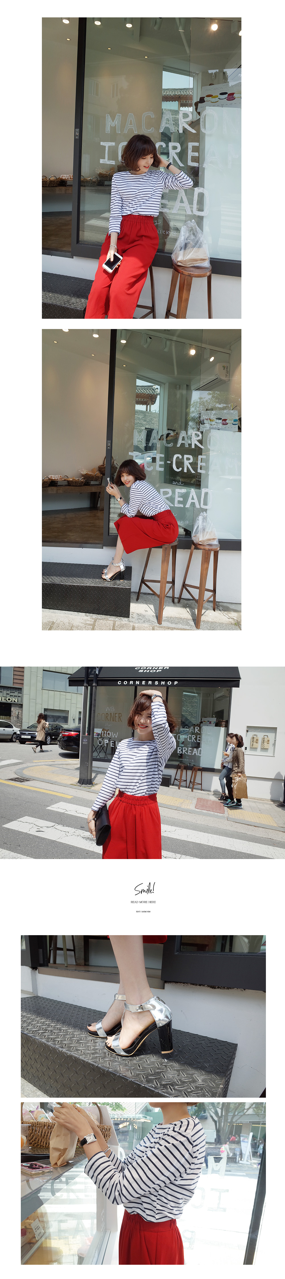 ソフトカラーボーダーTシャツ・全4色 | DHOLIC | 詳細画像5