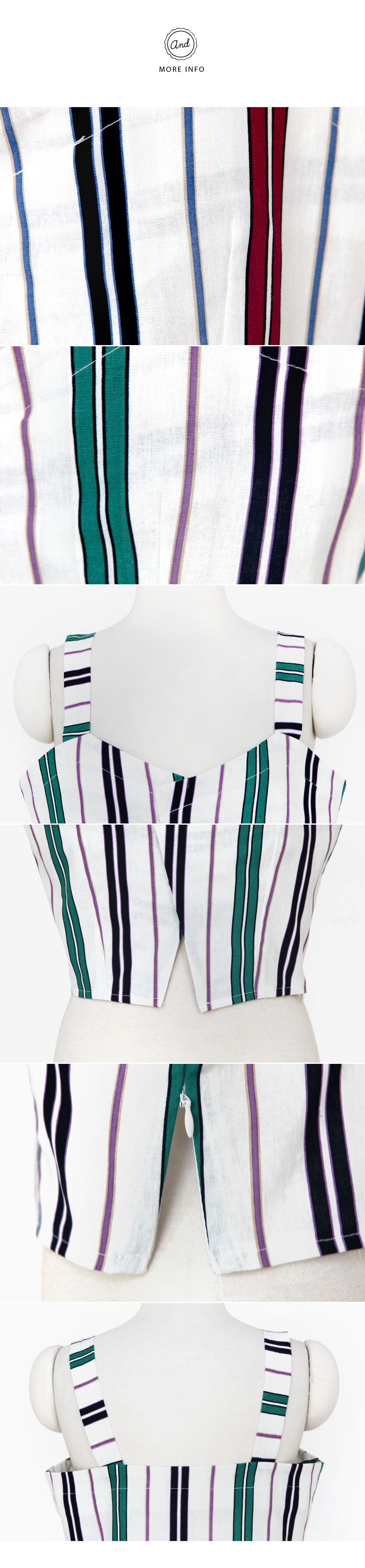 <font color=red><b>●●雑誌mina9月号/CHOKi CHOKi GiRLS8月号掲載●●</b></font>サイドファスナーストライプビスチェ・全2色 | DHOLIC | 詳細画像10