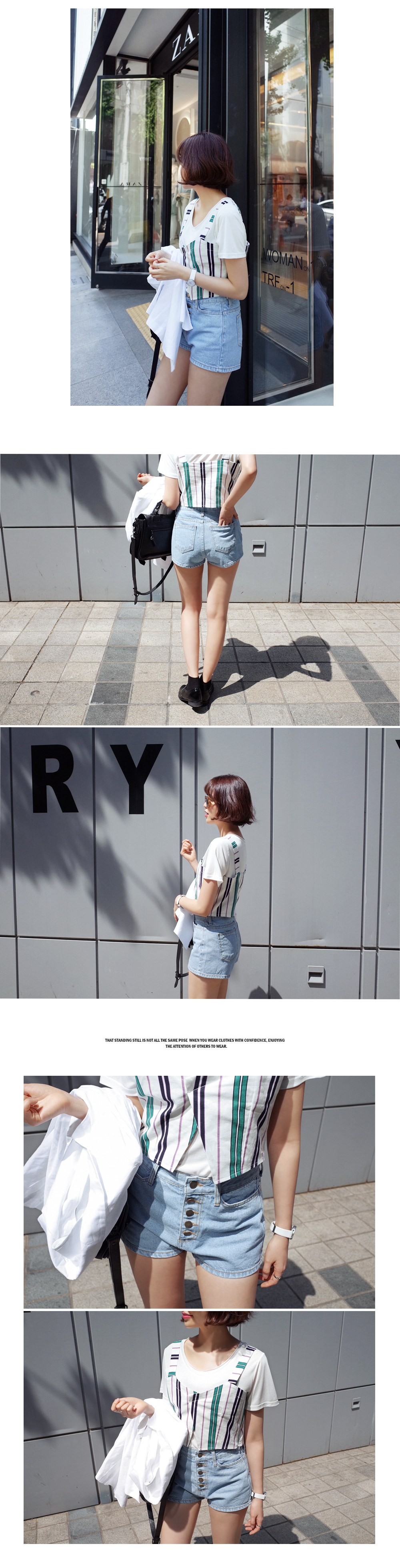 <font color=red><b>●●雑誌mina9月号/CHOKi CHOKi GiRLS8月号掲載●●</b></font>サイドファスナーストライプビスチェ・全2色 | DHOLIC | 詳細画像5