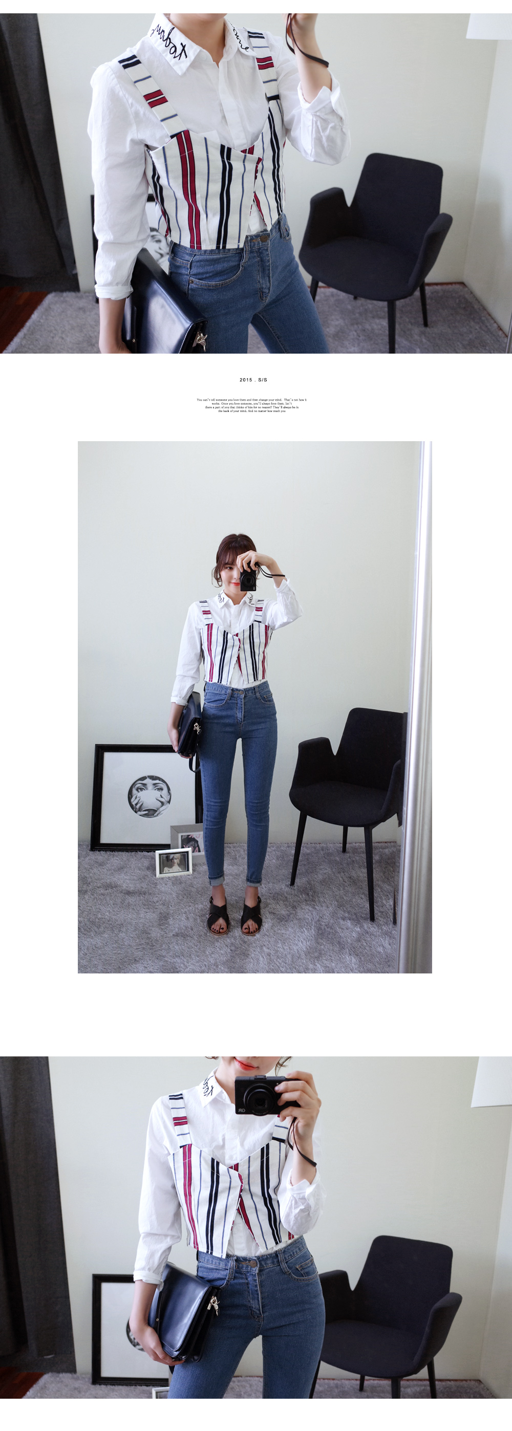 <font color=red><b>●●雑誌mina9月号/CHOKi CHOKi GiRLS8月号掲載●●</b></font>サイドファスナーストライプビスチェ・全2色 | DHOLIC | 詳細画像8