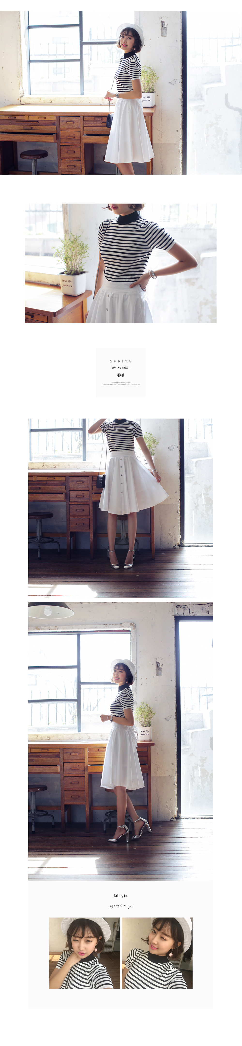 リボンミディフレアスカート・全2色 | DHOLIC | 詳細画像2