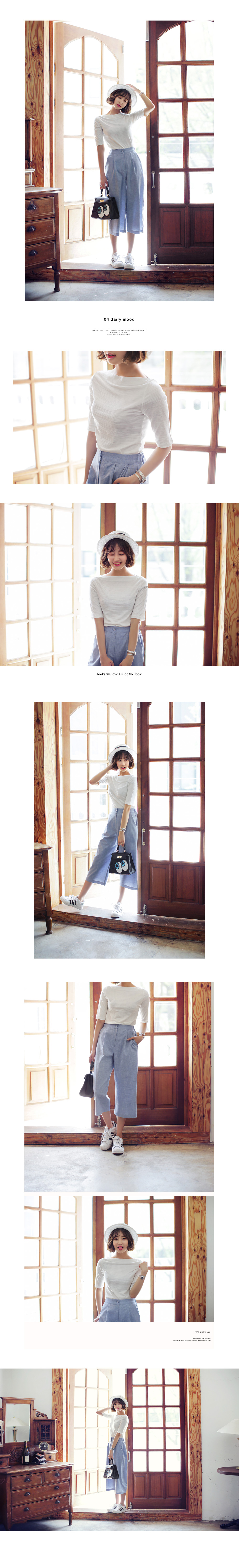 バーンアウトボートネックTシャツ・全4色 | DHOLIC | 詳細画像2