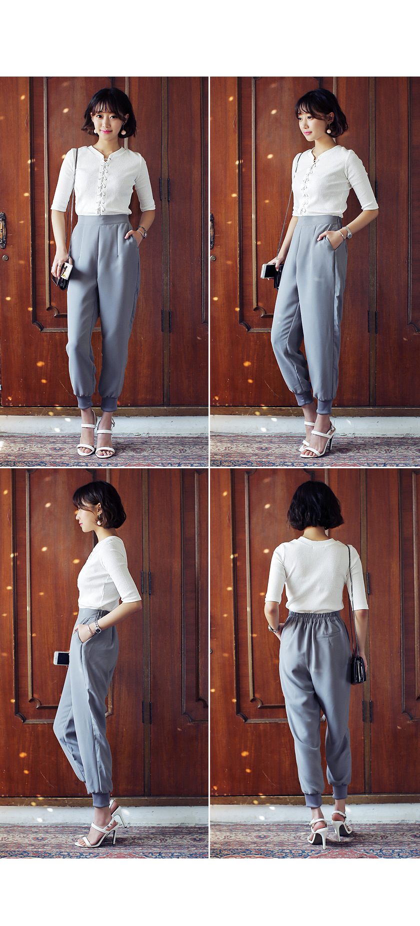 レースアップリブニットトップス・全2色 | DHOLIC | 詳細画像6