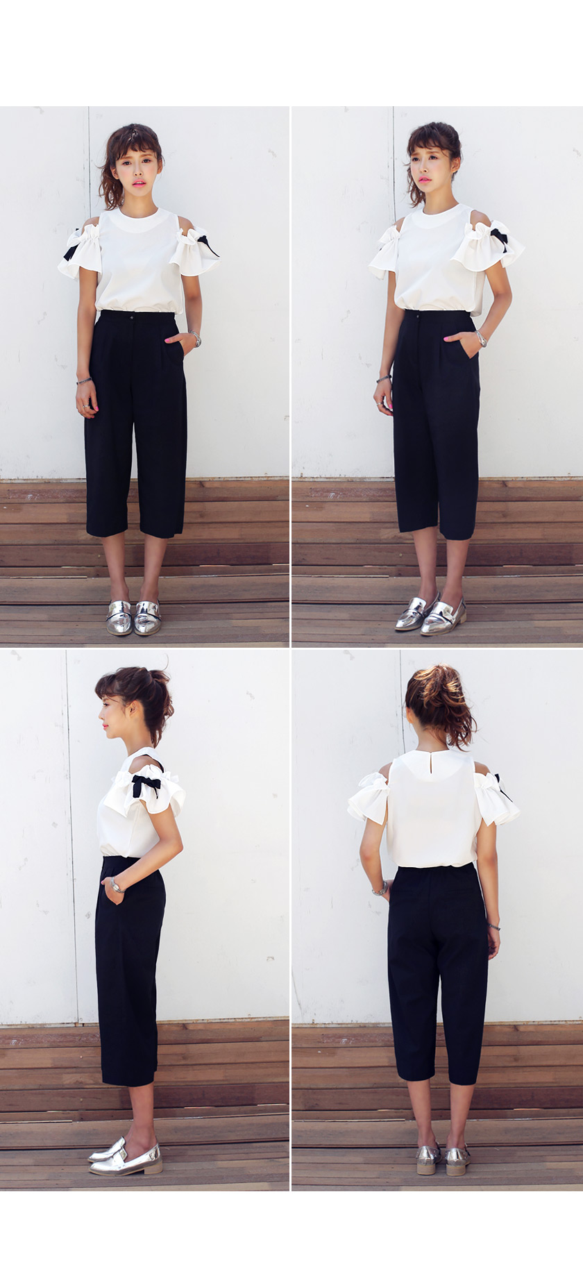 <font color=red><b>●●雑誌ViVi8月号掲載●●</b></font>ショルダーカットアウトリボンブラウス・全2色 | DHOLIC | 詳細画像5