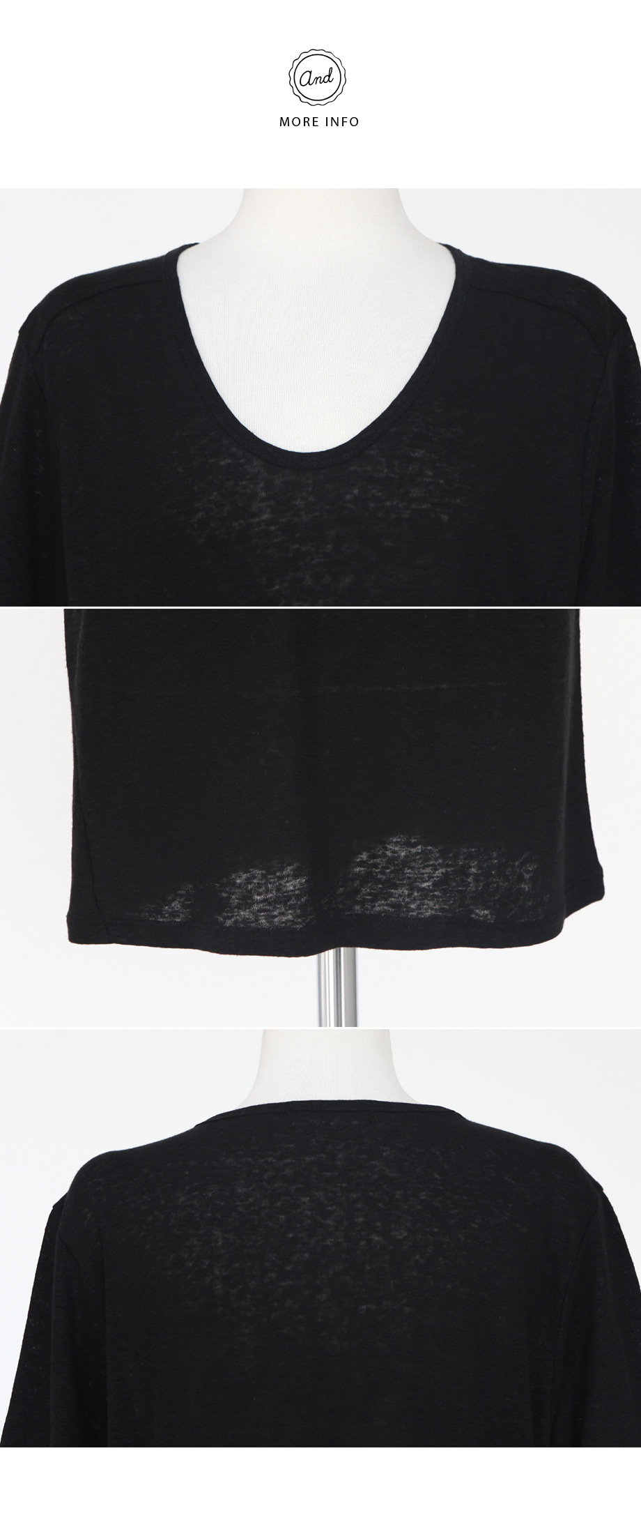 スクープネック半袖Tシャツ・全5色 | DHOLIC | 詳細画像20