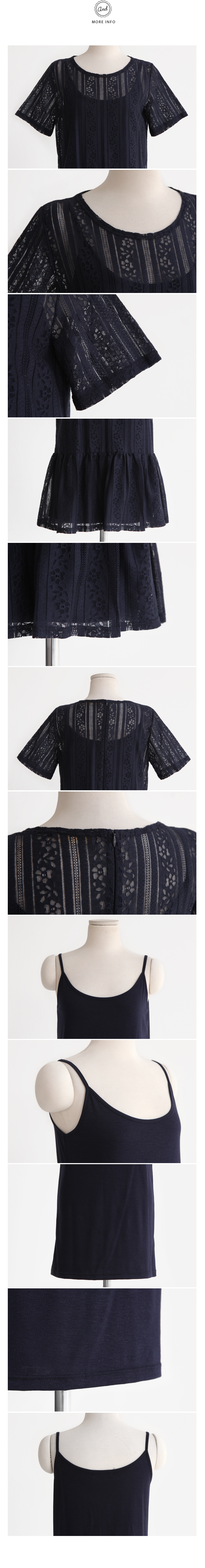 インナーsetレース半袖ワンピース・全2色 | DHOLIC | 詳細画像10