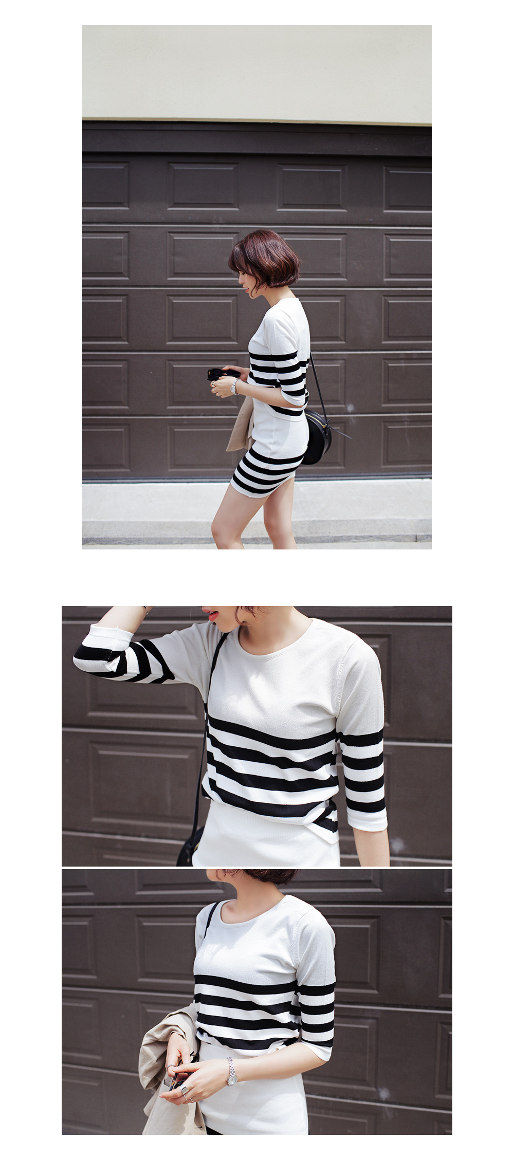 <font color=red><b>●●雑誌mer10月号掲載●●</b></font>ボーダーニットセットアップ・全2色 | DHOLIC | 詳細画像12