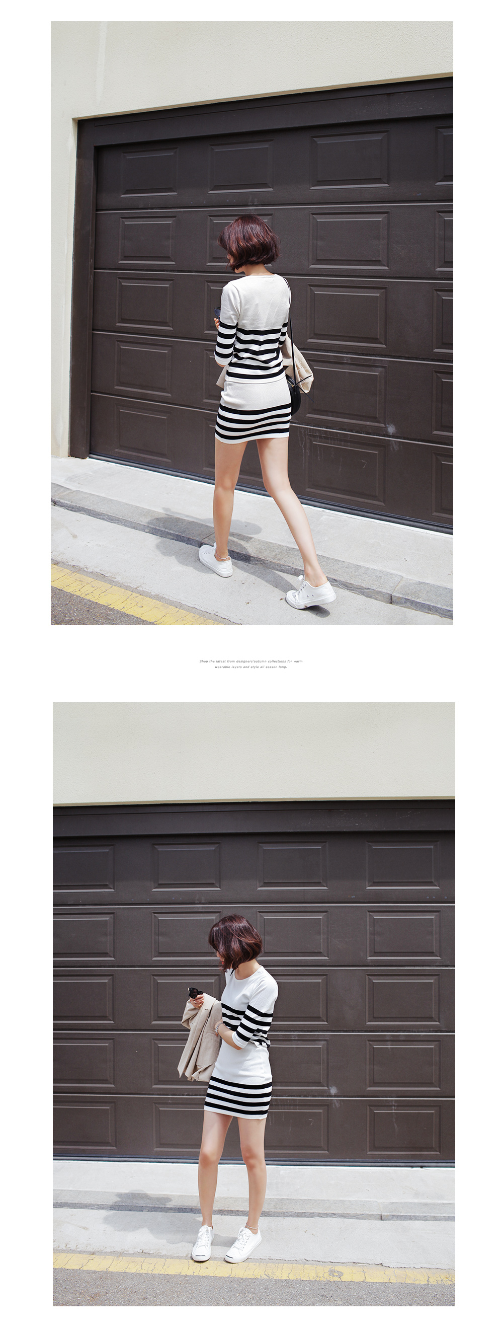 <font color=red><b>●●雑誌mer10月号掲載●●</b></font>ボーダーニットセットアップ・全2色 | DHOLIC | 詳細画像15