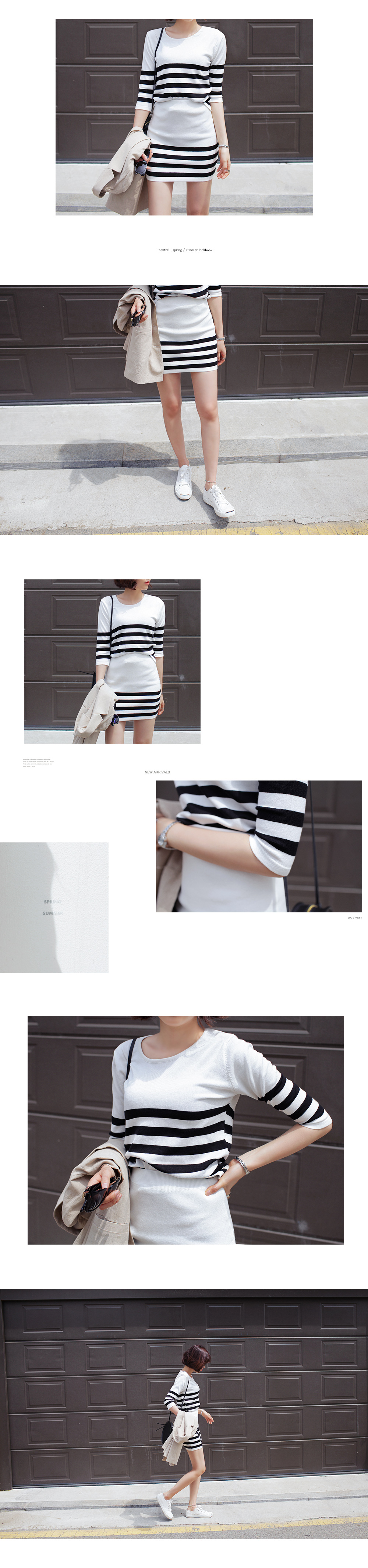 <font color=red><b>●●雑誌mer10月号掲載●●</b></font>ボーダーニットセットアップ・全2色 | DHOLIC | 詳細画像6