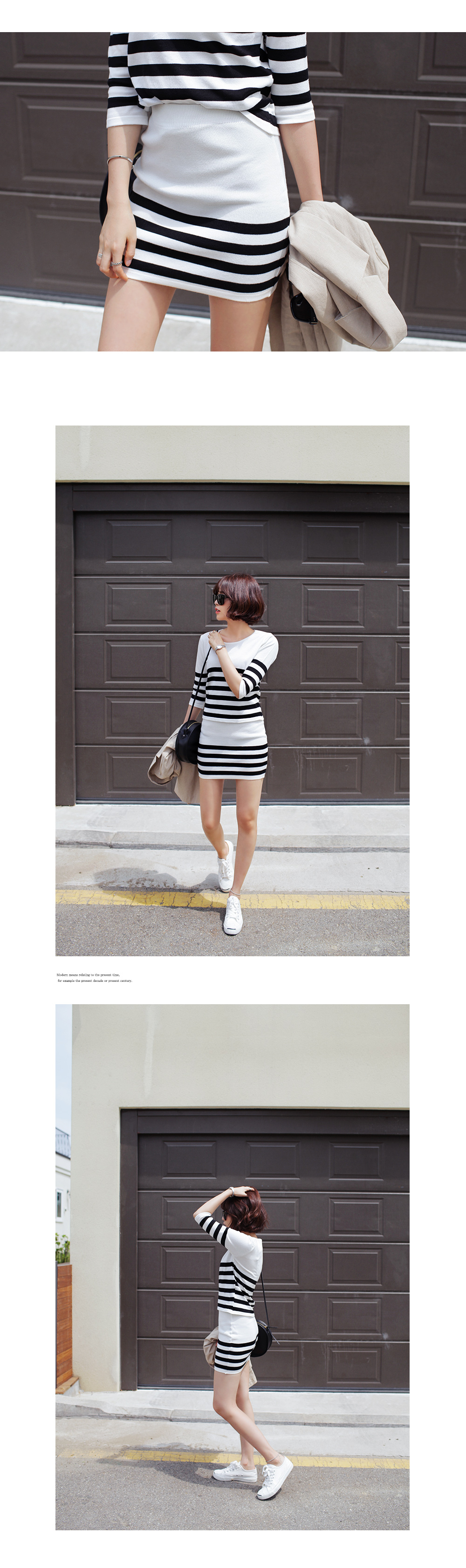 <font color=red><b>●●雑誌mer10月号掲載●●</b></font>ボーダーニットセットアップ・全2色 | DHOLIC | 詳細画像8