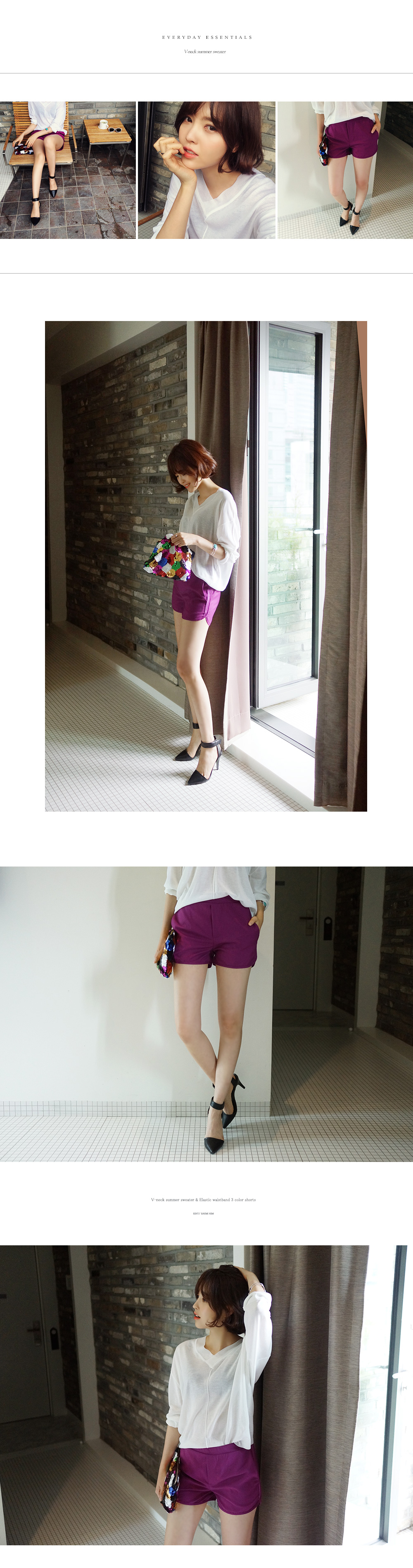 Vネックルーズサマーニット・全3色 | DHOLIC | 詳細画像2