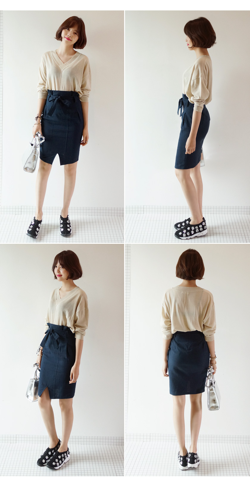 Vネックルーズサマーニット・全3色 | DHOLIC | 詳細画像12