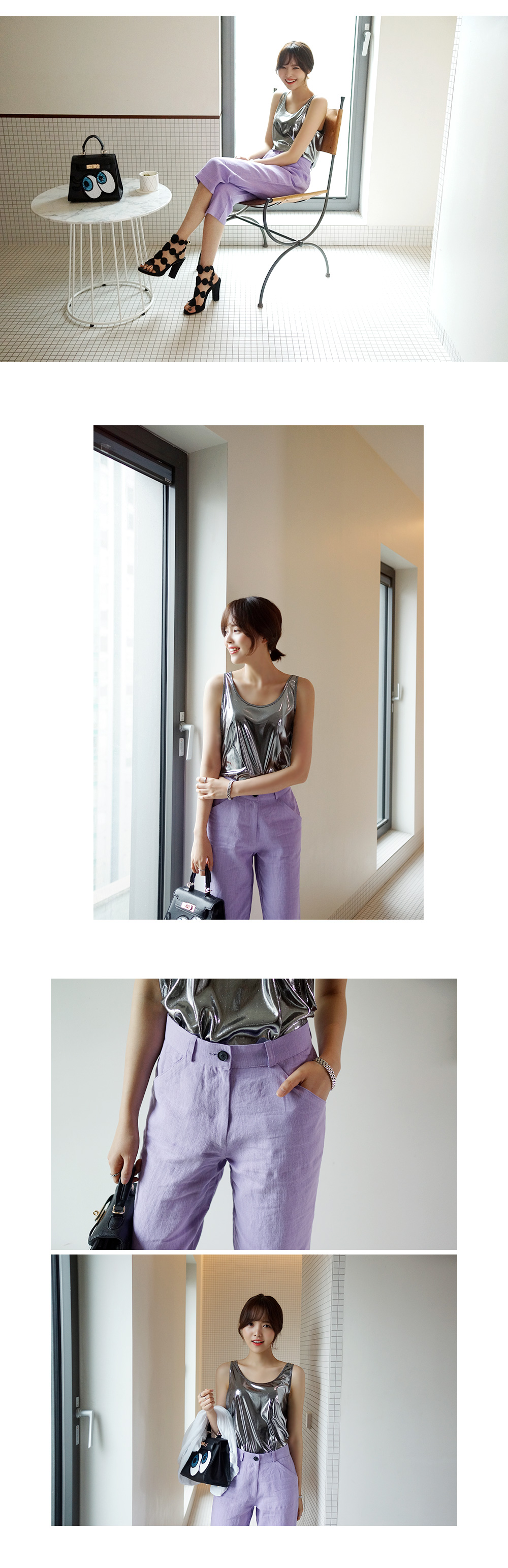 メタリックタンクトップ・全2色 | DHOLIC | 詳細画像3