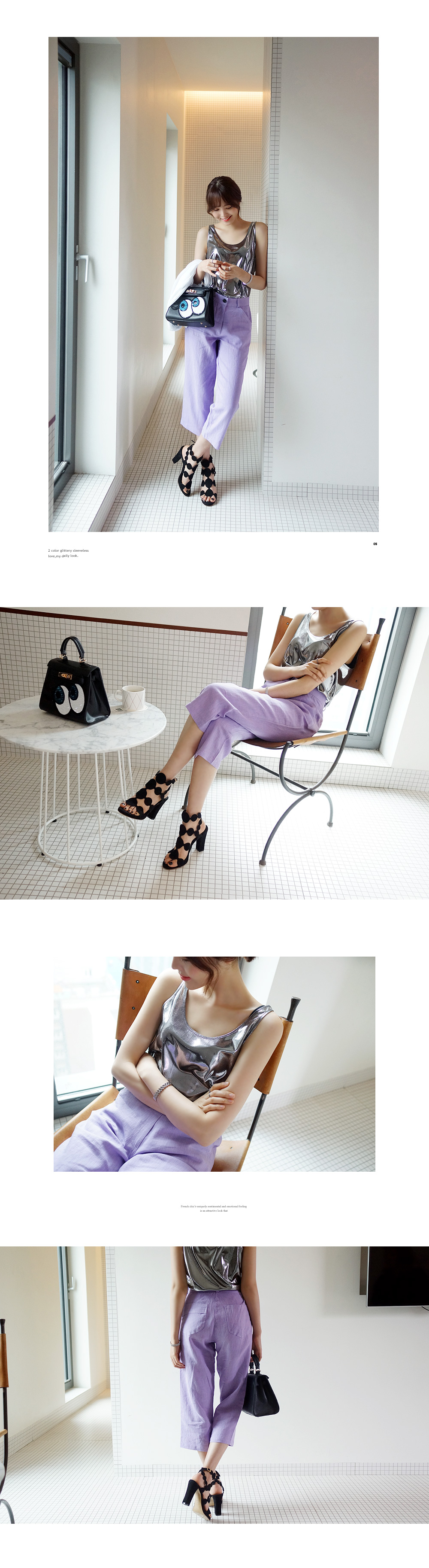 メタリックタンクトップ・全2色 | DHOLIC | 詳細画像4