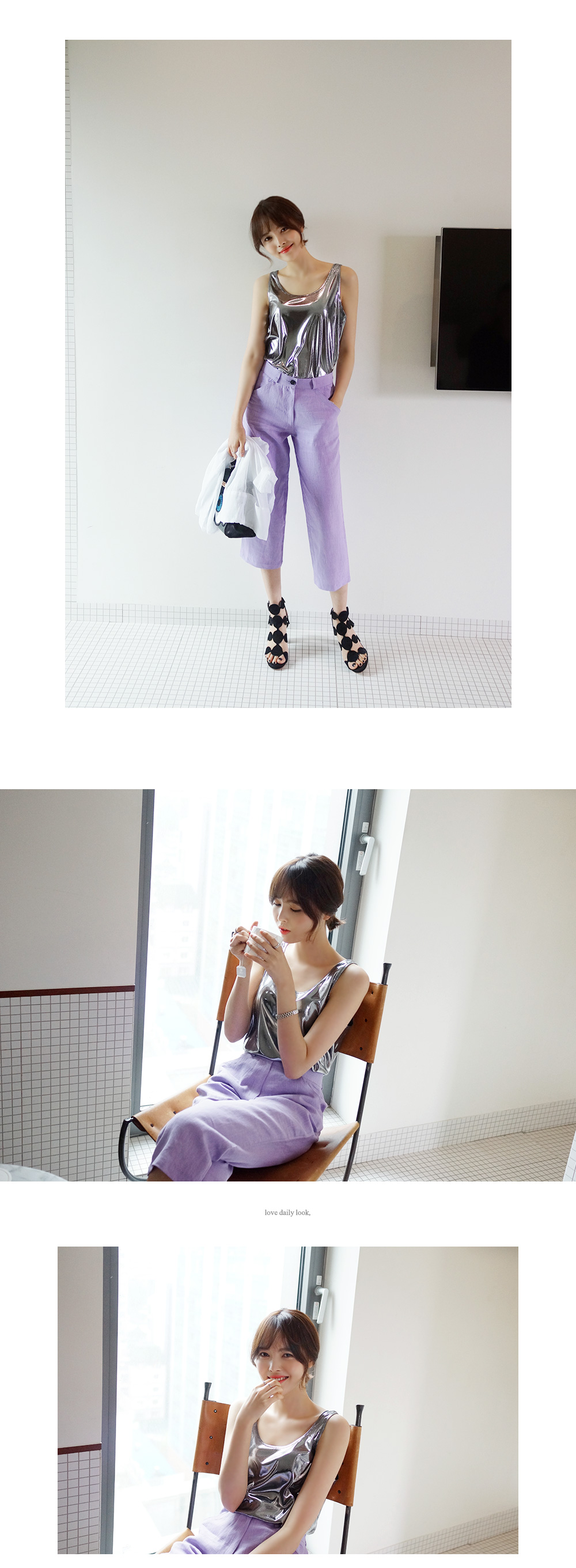 メタリックタンクトップ・全2色 | DHOLIC | 詳細画像7