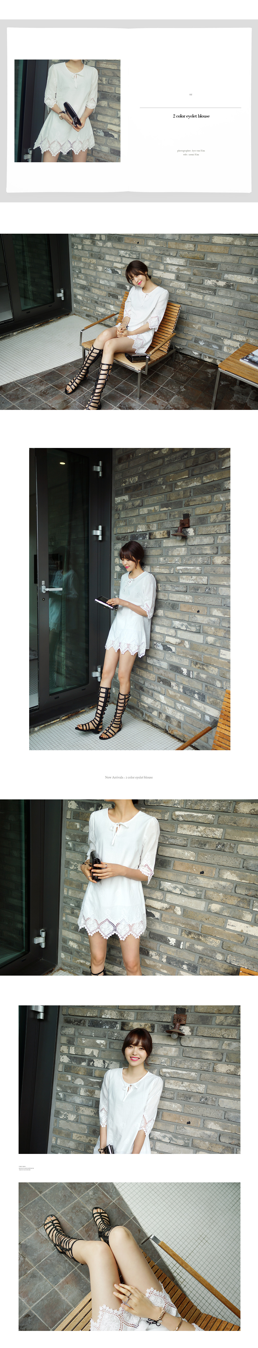 <font color=red><b>●●雑誌it was only magazine8月号掲載●●</b></font>アイレットレースブラウス・全2色 | DHOLIC | 詳細画像2