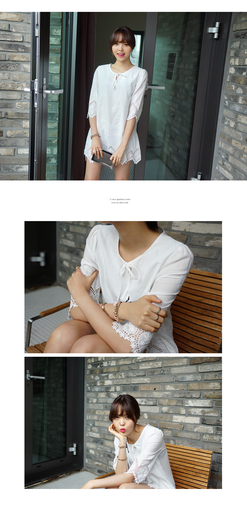 <font color=red><b>●●雑誌it was only magazine8月号掲載●●</b></font>アイレットレースブラウス・全2色 | DHOLIC | 詳細画像4