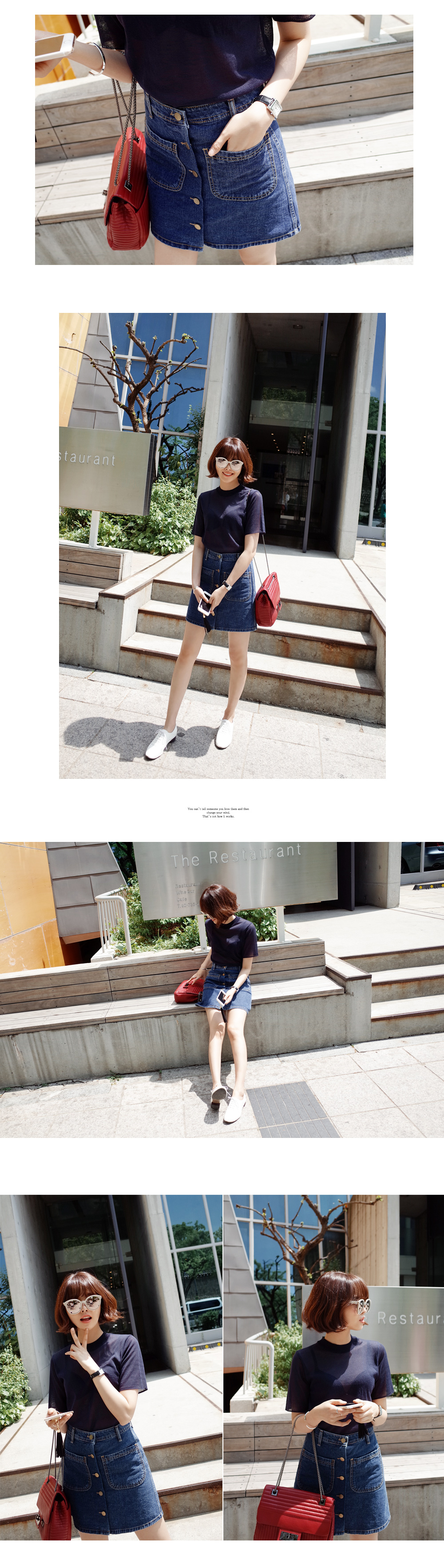 首つまりシースルーサマーニットTシャツ・全4色 | DHOLIC | 詳細画像6