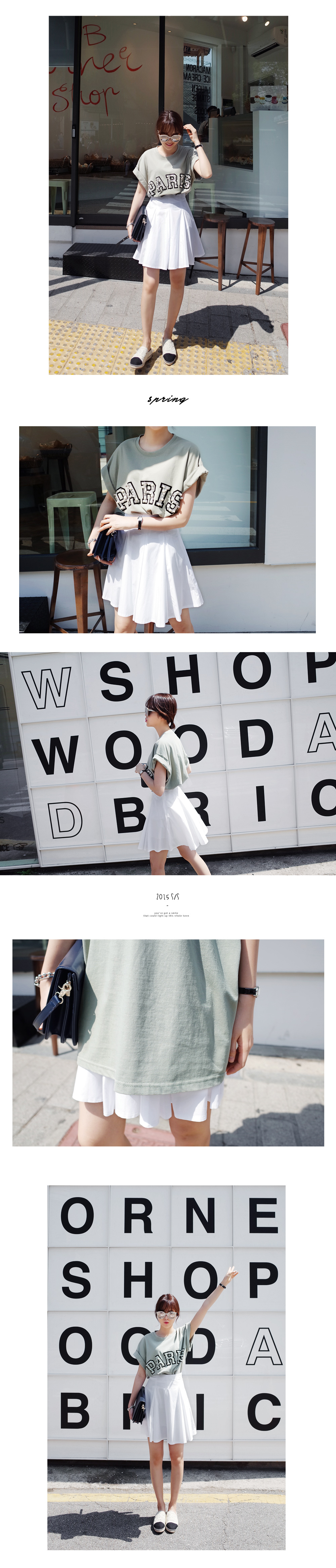 PARISパールビジューロゴTシャツ・全3色 | DHOLIC | 詳細画像2