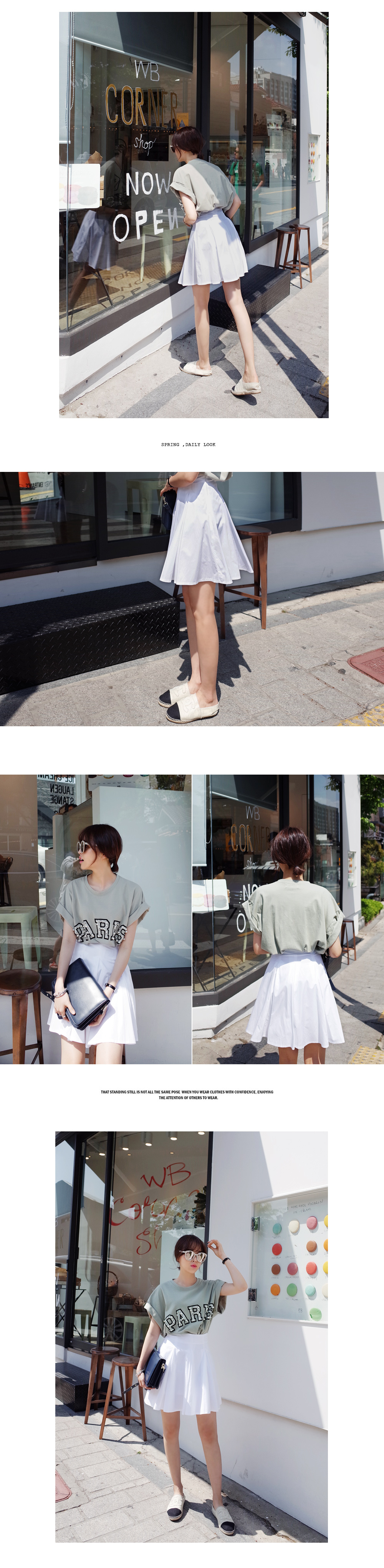 PARISパールビジューロゴTシャツ・全3色 | DHOLIC | 詳細画像4