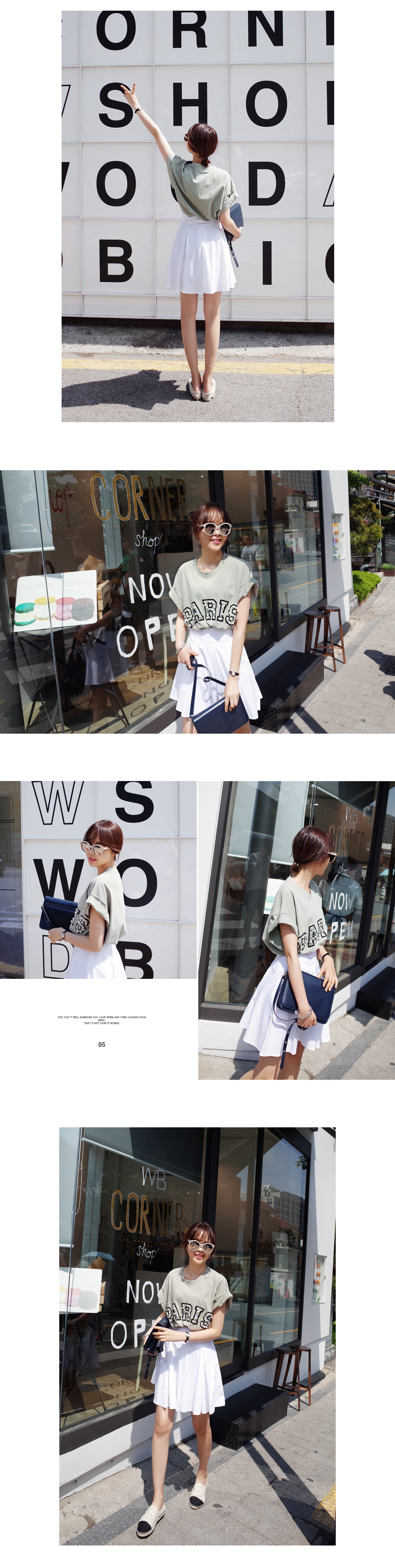 PARISパールビジューロゴTシャツ・全3色 | DHOLIC | 詳細画像6