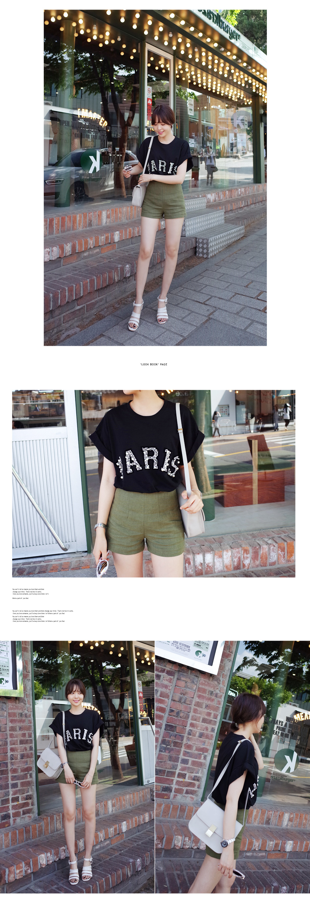 PARISパールビジューロゴTシャツ・全3色 | DHOLIC | 詳細画像8