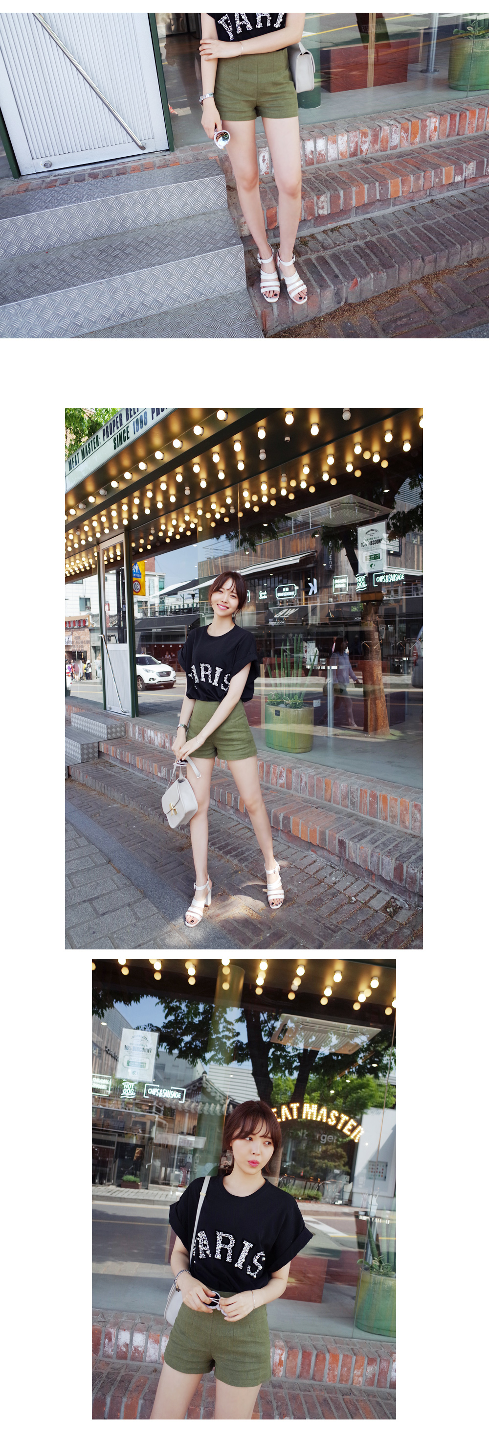 PARISパールビジューロゴTシャツ・全3色 | DHOLIC | 詳細画像9