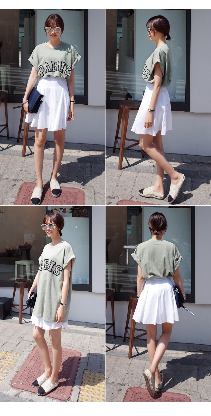 PARISパールビジューロゴTシャツ・全3色 | DHOLIC | 詳細画像10