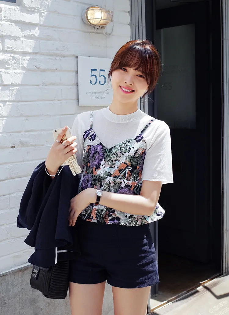 ボタニカル柄ビスチェ・全2色 | DHOLIC | 詳細画像1