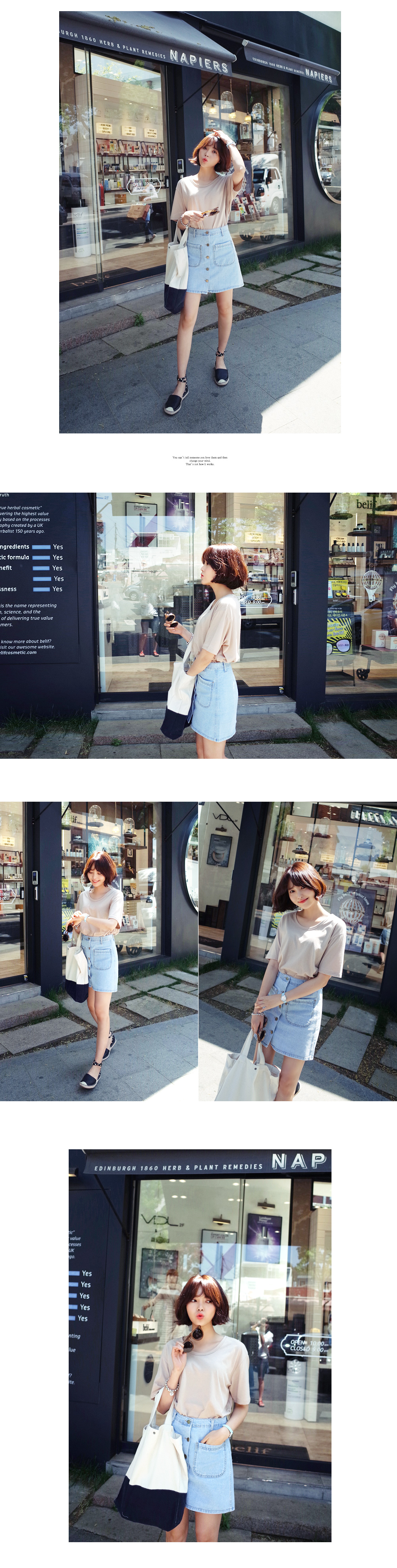 <font color=red><b>●●雑誌Scawaii!12月号/Ray12月号掲載●●</b></font>ボタンフライAラインデニムスカート・全2色 | DHOLIC | 詳細画像19