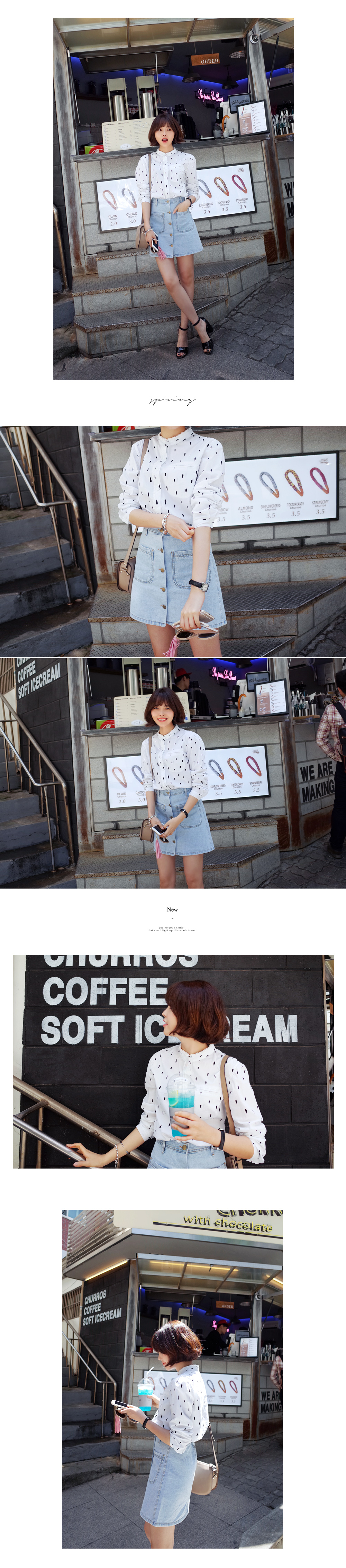 <font color=red><b>●●雑誌Scawaii!12月号/Ray12月号掲載●●</b></font>ボタンフライAラインデニムスカート・全2色 | DHOLIC | 詳細画像3